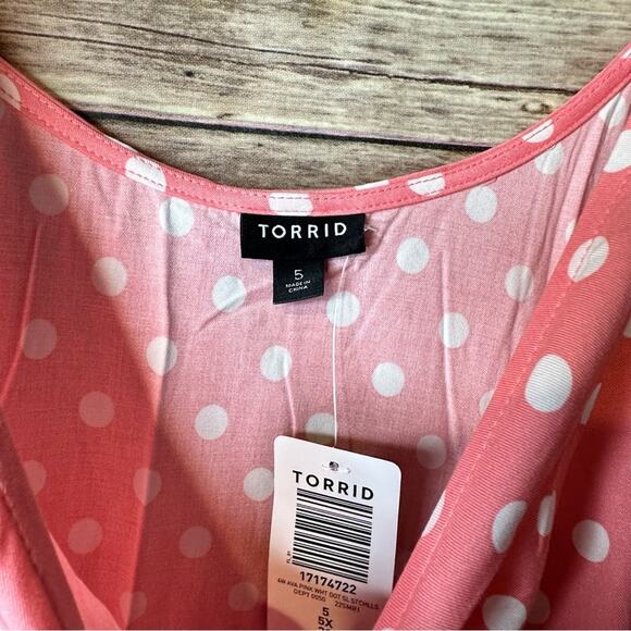NWT Torrid Ava Challis Polka Dot Cami Tank Top - Picture 4 of 8